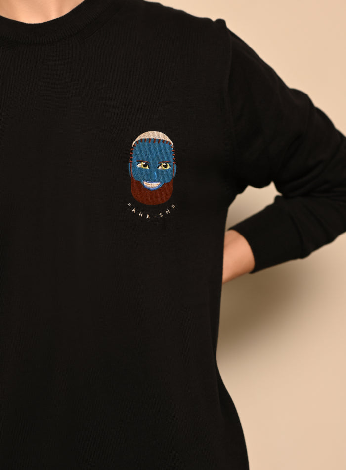 Blue Molvi Saab Sweater in "Faha-She"